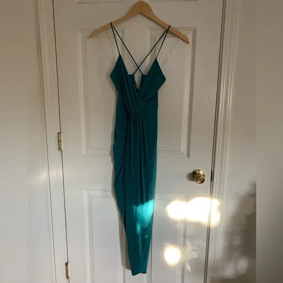 Asymmetrical Wrap Maxi Dress - Picture 3 of 5